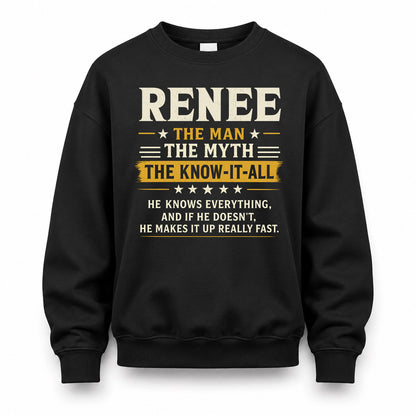 RENEE TM90-K04-125 - NAME Legendary Know-It-All Personalized Funny Shirt