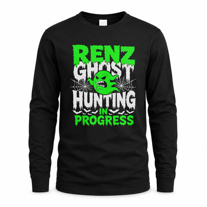 RENZ HW22-K06-109 - NAME Ghost Hunting In Progress Personalized Halloween Shirt