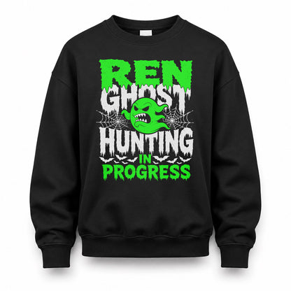 REN HW22-K06-109 - NAME Ghost Hunting In Progress Personalized Halloween Shirt