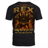 REX MP88-F2-168–Personalized Bold Quote Apparel “I Am NAME I May Not Be Perfect But I Am Limited Edition
