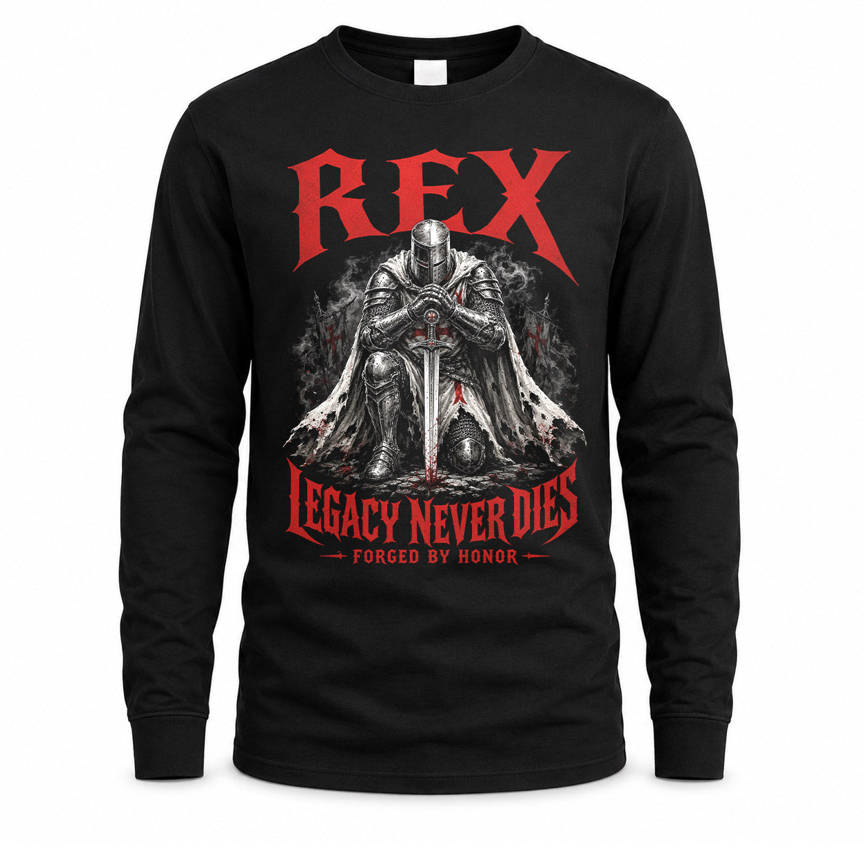 REX HS90-K04-109 - NAME Legacy Never Dies Forged By Honor Personalized Knight