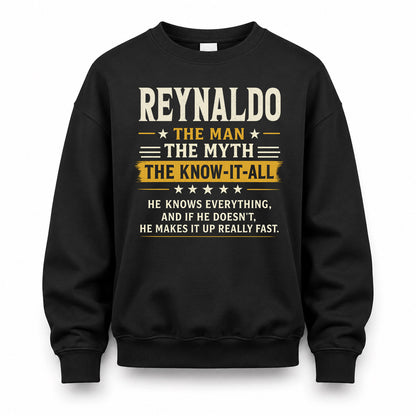 REYNALDO TM90-K04-125 - NAME Legendary Know-It-All Personalized Funny Shirt