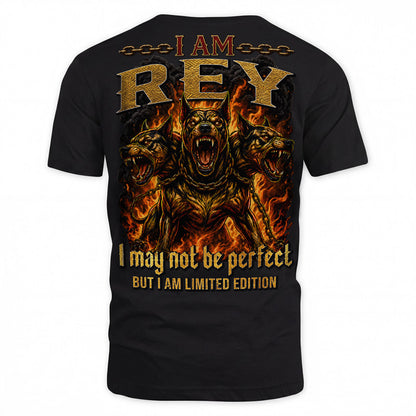 REY MP88-F2-168–Personalized Bold Quote Apparel “I Am NAME I May Not Be Perfect But I Am Limited Edition
