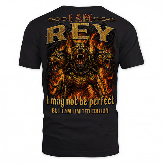 REY MP88-F2-168–Personalized Bold Quote Apparel “I Am NAME I May Not Be Perfect But I Am Limited Edition