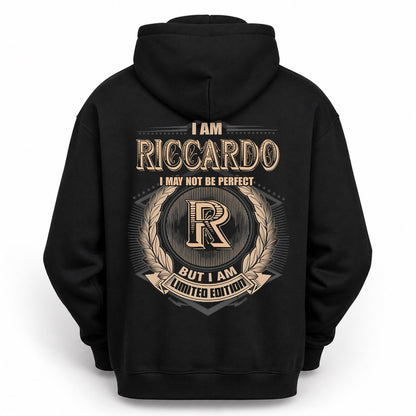 RICCARDO PH55-T25-Personalized Name Quote Apparel “I Am NAME May Not Be Perfect But I Am Limited Edition”