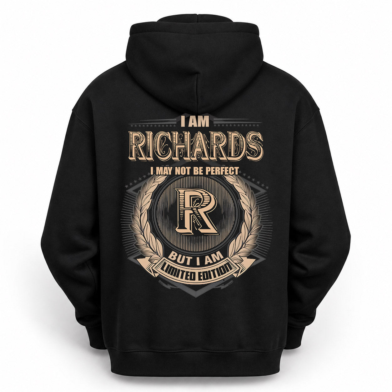 RICHARDS PH55-T25-Personalized Name Quote Apparel “I Am NAME May Not Be Perfect But I Am Limited Edition”