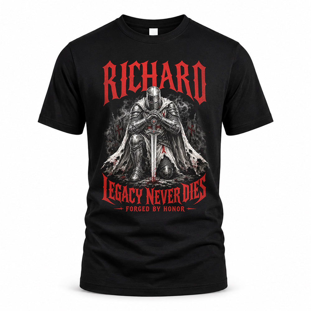 RICHARD HS90-K04-109 - NAME Legacy Never Dies Forged By Honor Personalized Knight