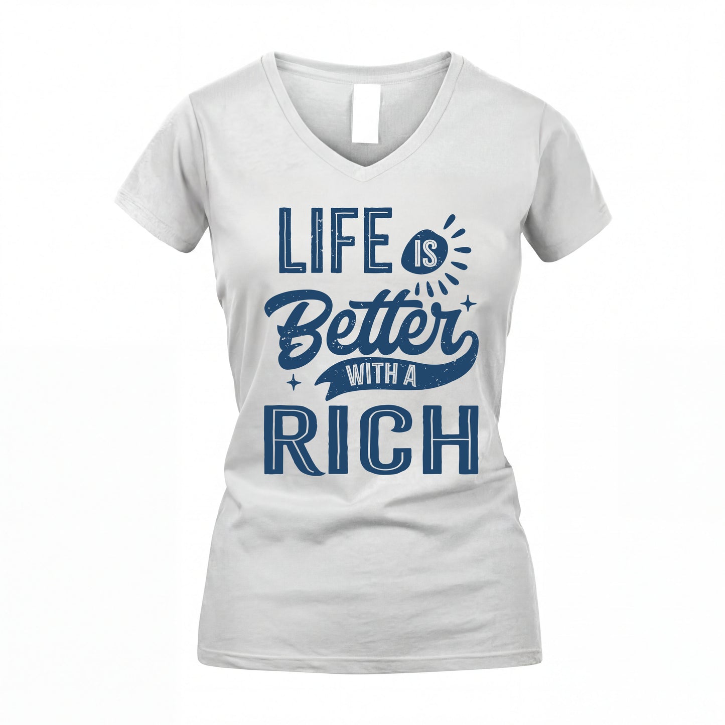 RICH HH88-K2–Personalized Name Quote T-Shirt Life Is Better With Unisex Gift