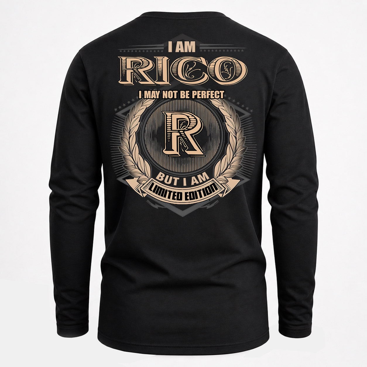 RICO PH55-T25-Personalized Name Quote Apparel “I Am NAME May Not Be Perfect But I Am Limited Edition”