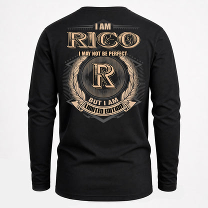 RICO PH55-T25-Personalized Name Quote Apparel “I Am NAME May Not Be Perfect But I Am Limited Edition”