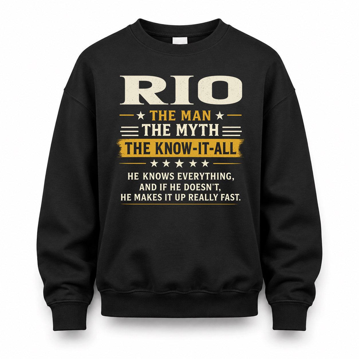RIO TM90-K04-125 - NAME Legendary Know-It-All Personalized Funny Shirt