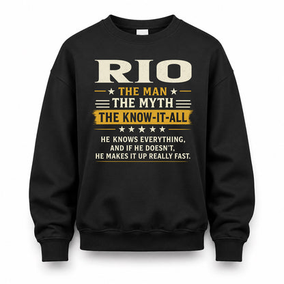 RIO TM90-K04-125 - NAME Legendary Know-It-All Personalized Funny Shirt