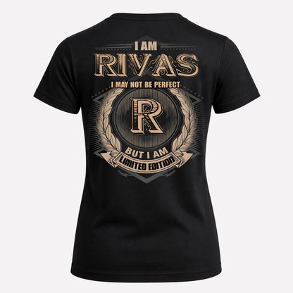RIVAS PH55-T25-Personalized Name Quote Apparel “I Am NAME May Not Be Perfect But I Am Limited Edition”