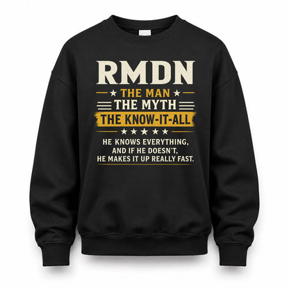 RMDN TM90-K04-125 - NAME Legendary Know-It-All Personalized Funny Shirt
