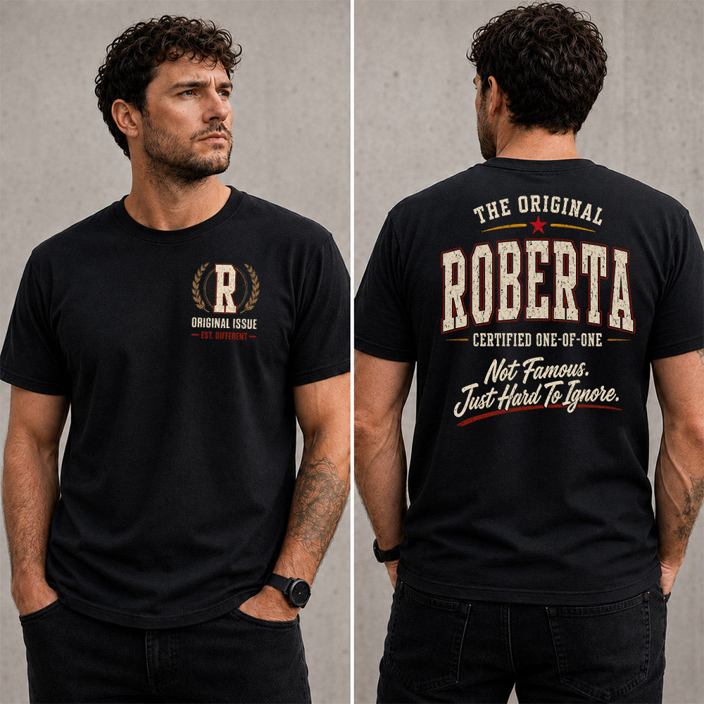ROBERTA W68-F2-168 – Personalized Original Issue Apparel “The Original NAME Certified One-of-One"