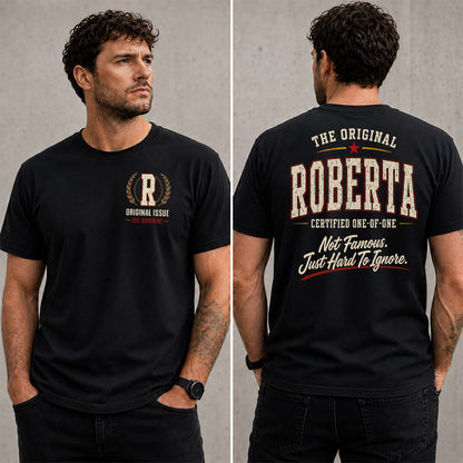ROBERTA W68-F2-168 – Personalized Original Issue Apparel “The Original NAME Certified One-of-One"