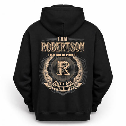 ROBERTSON PH55-T25-Personalized Name Quote Apparel “I Am NAME May Not Be Perfect But I Am Limited Edition”