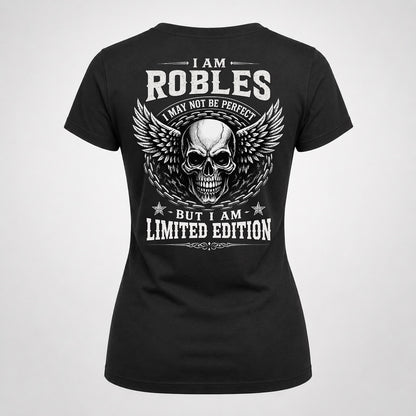 ROBLES P01-K24-229 – Personalized Skull Graphic Apparel “I Am NAME I May Not Be Perfect But I Am Limited Edition”