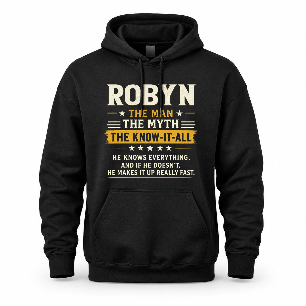 ROBYN TM90-K04-125 - NAME Legendary Know-It-All Personalized Funny Shirt