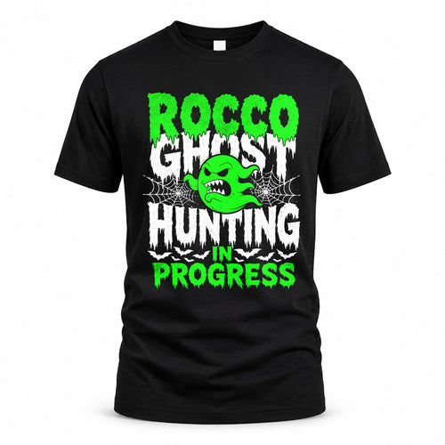 ROCCO HW22-K06-109 - NAME Ghost Hunting In Progress Personalized Halloween Shirt