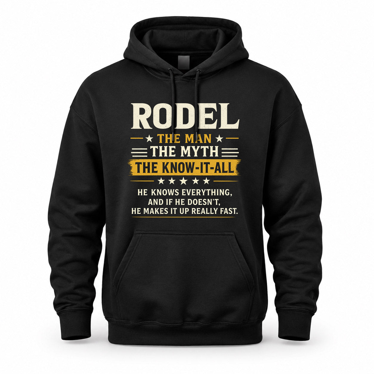 RODEL TM90-K04-125 - NAME Legendary Know-It-All Personalized Funny Shirt
