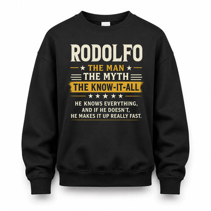 RODOLFO TM90-K04-125 - NAME Legendary Know-It-All Personalized Funny Shirt