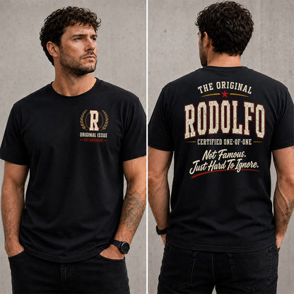 RODOLFO W68-F2-168 – Personalized Original Issue Apparel “The Original NAME Certified One-of-One"