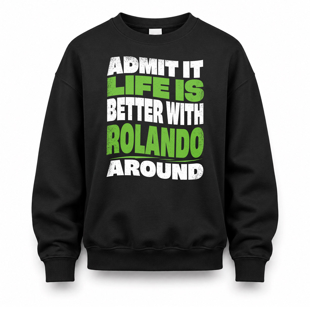 ROLANDO HP99-K4-189 – Personalized Funny Quote Apparel “Admit It, Life Is Better With NAME Around”