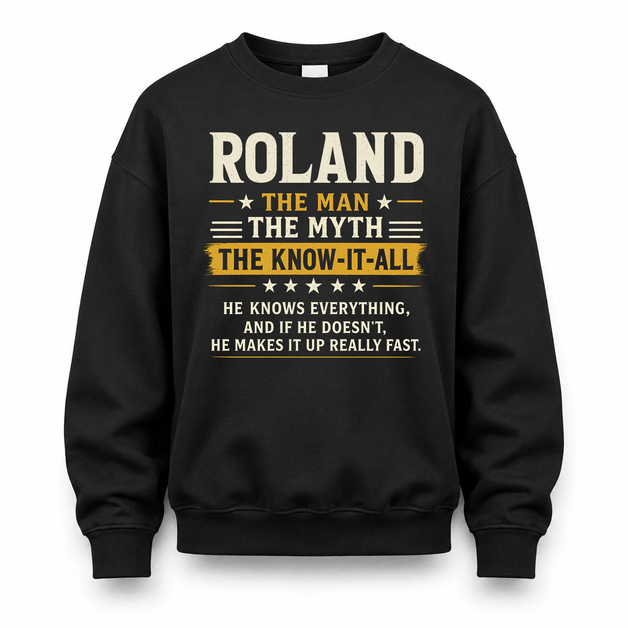 ROLAND TM90-K04-125 - NAME Legendary Know-It-All Personalized Funny Shirt