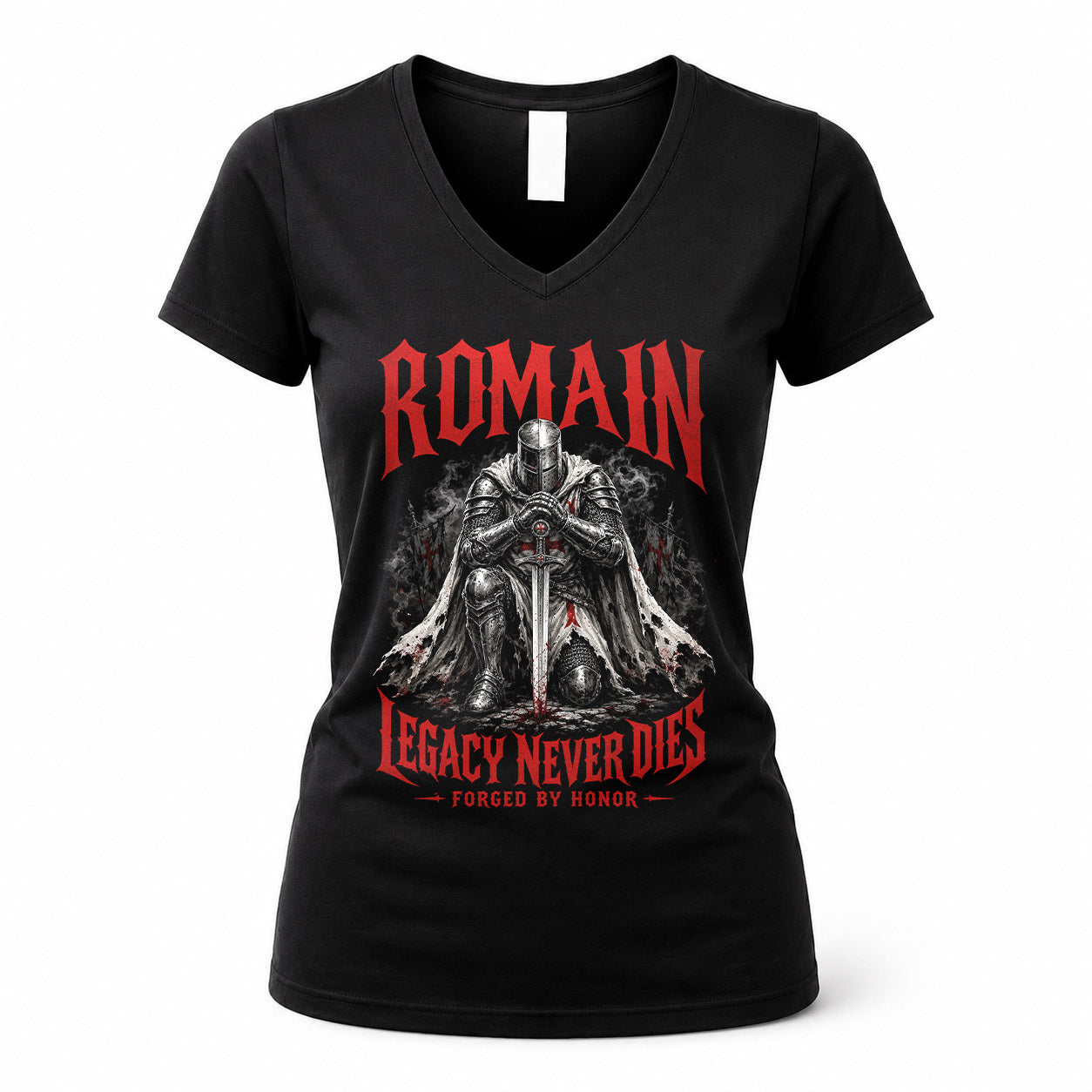 ROMAIN HS90-K04-109 - NAME Legacy Never Dies Forged By Honor Personalized Knight