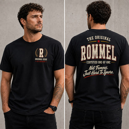 ROMMEL W68-F2-168 – Personalized Original Issue Apparel “The Original NAME Certified One-of-One"