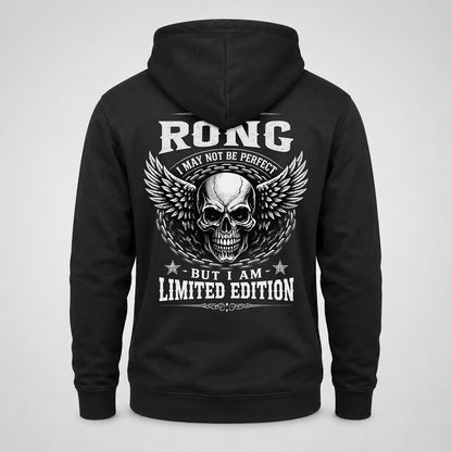 RONG P01-K24-229 – Personalized Skull Graphic Apparel “I Am NAME I May Not Be Perfect But I Am Limited Edition”