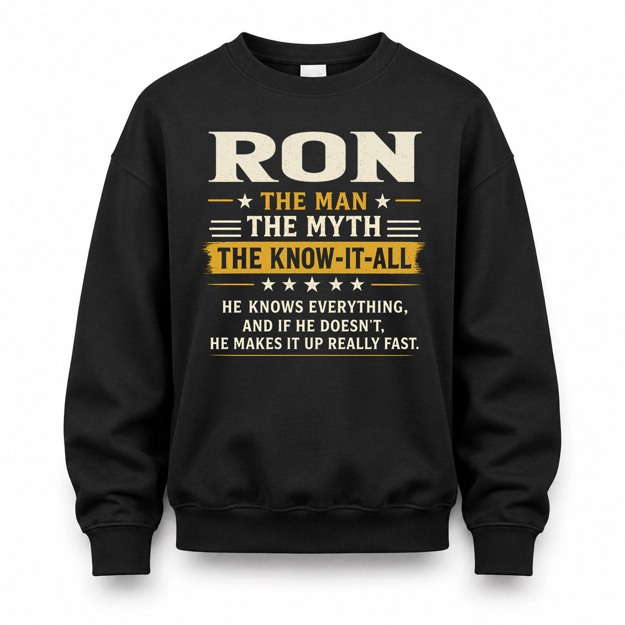 RON TM90-K04-125 - NAME Legendary Know-It-All Personalized Funny Shirt