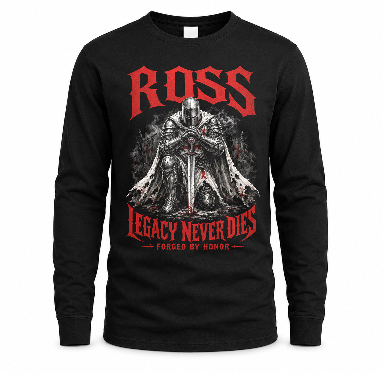ROSS HS90-K04-109 - NAME Legacy Never Dies Forged By Honor Personalized Knight