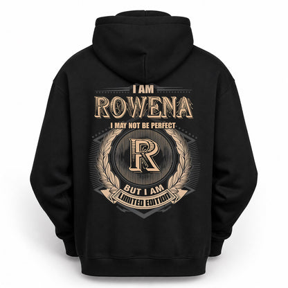 ROWENA PH55-T25-Personalized Name Quote Apparel “I Am NAME May Not Be Perfect But I Am Limited Edition”