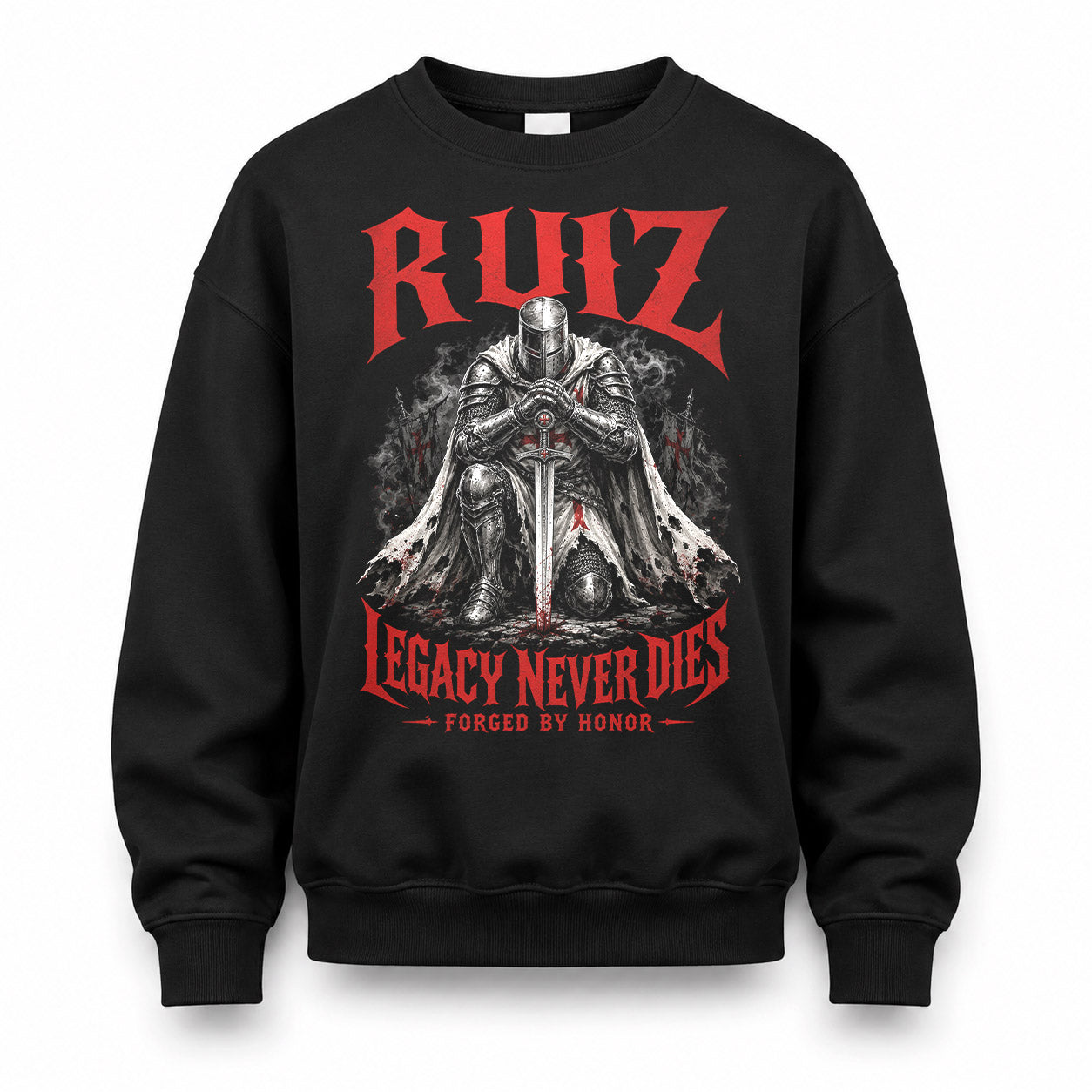 RUIZ HS90-K04-109 - NAME Legacy Never Dies Forged By Honor Personalized Knight