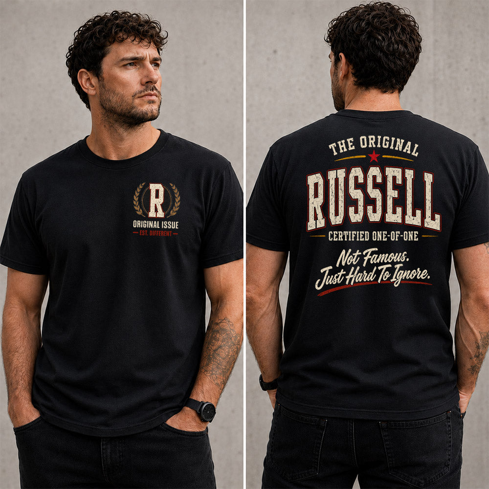 RUSSELL W68-F2-168 – Personalized Original Issue Apparel “The Original NAME Certified One-of-One"