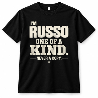 RUSSO P6-K4-228 Personalized Funny Quote Apparel “I’m NAME – One of a Kind, Never a Copy”