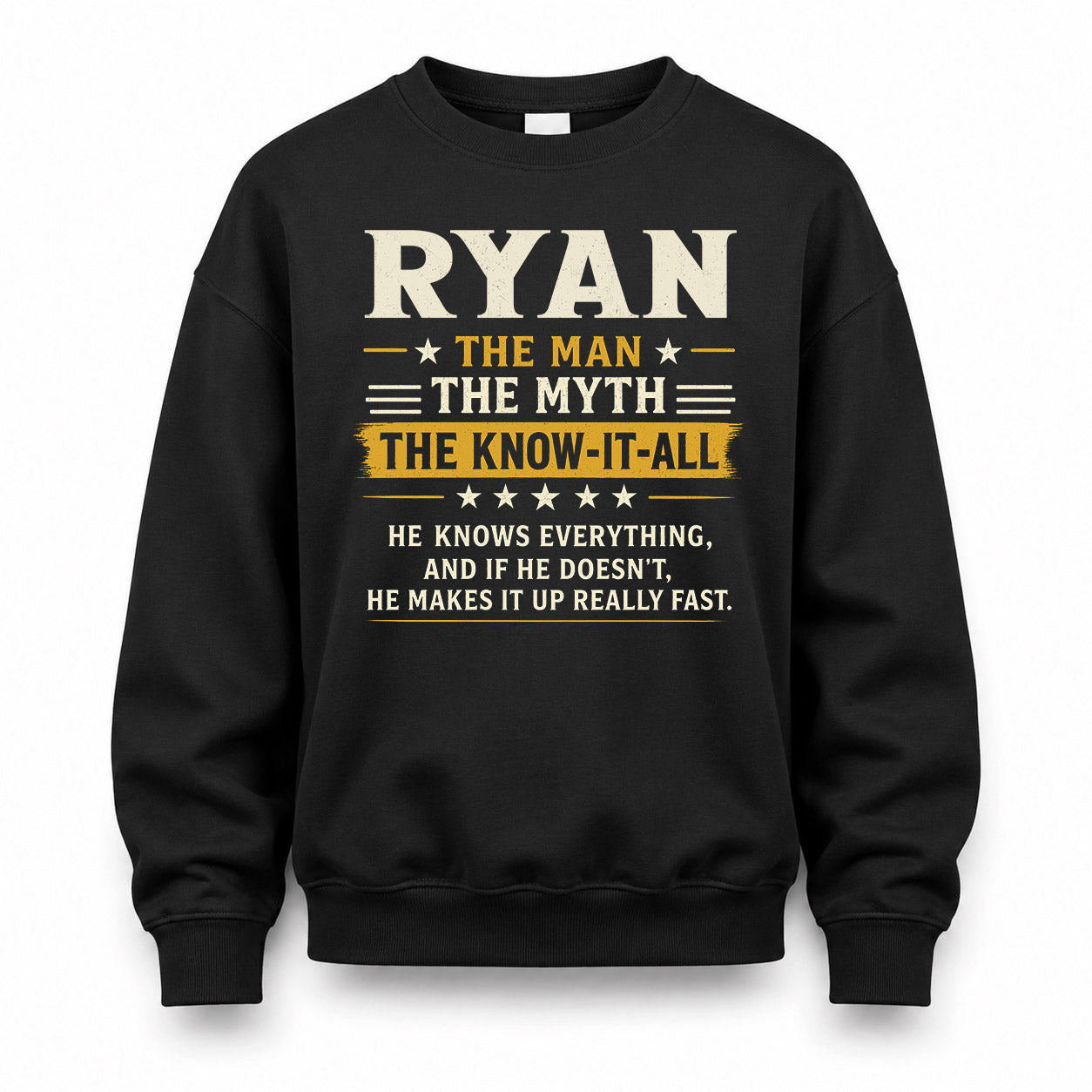 RYAN TM90-K04-125 - NAME Legendary Know-It-All Personalized Funny Shirt