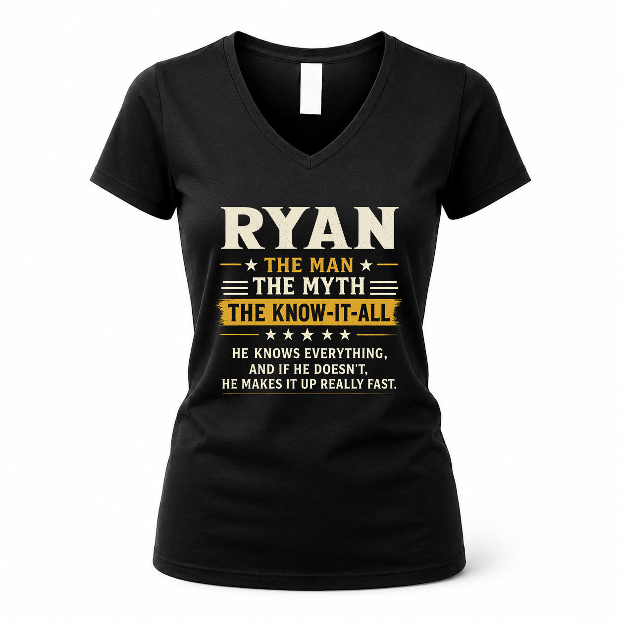 RYAN TM90-K04-125 - NAME Legendary Know-It-All Personalized Funny Shirt