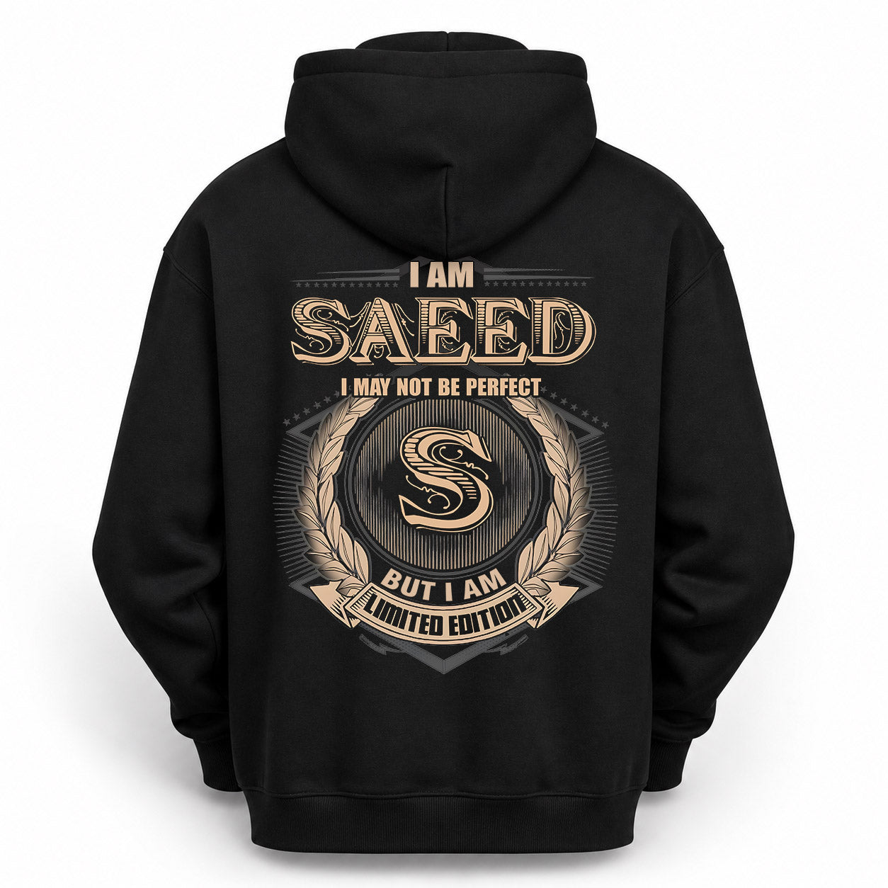 SAEED PH55-T25-Personalized Name Quote Apparel “I Am NAME May Not Be Perfect But I Am Limited Edition”