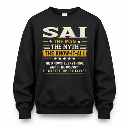 SAI TM90-K04-125 - NAME Legendary Know-It-All Personalized Funny Shirt