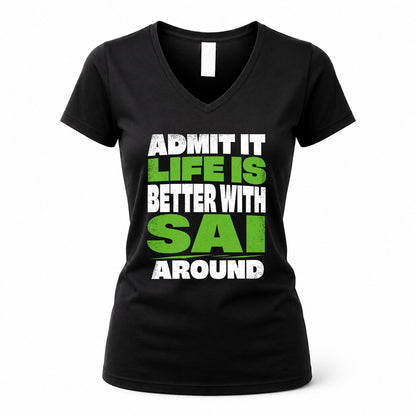 SAI HP68-K4-189 – Personalized Funny Quote Apparel “Admit It, Life Is Better With AARON Around”