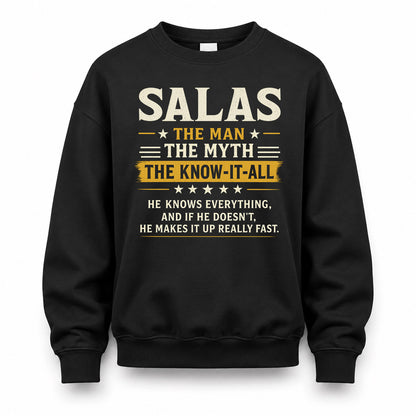 SALAS TM90-K04-125 - NAME Legendary Know-It-All Personalized Funny Shirt