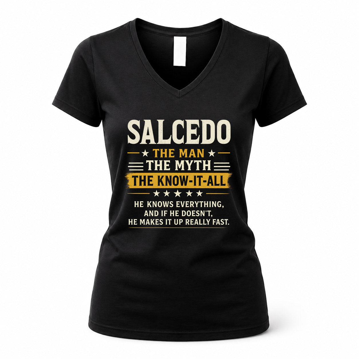 SALCEDO TM90-K04-125 - NAME Legendary Know-It-All Personalized Funny Shirt