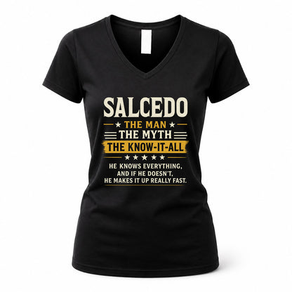 SALCEDO TM90-K04-125 - NAME Legendary Know-It-All Personalized Funny Shirt