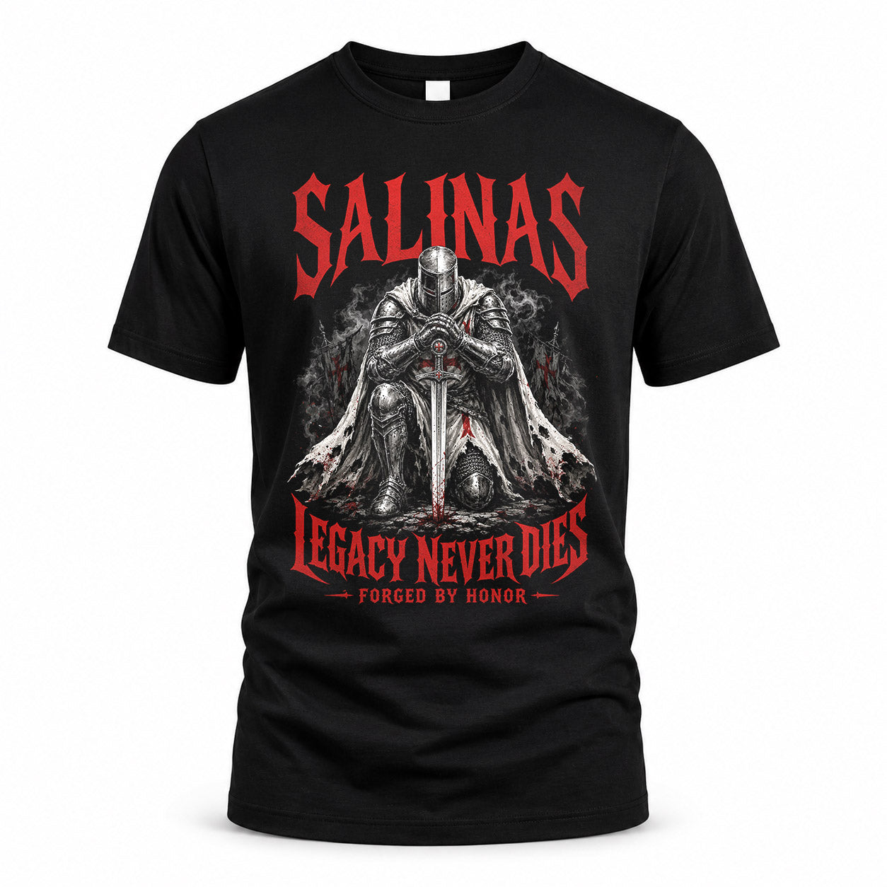 SALINAS HS90-K04-109 - NAME Legacy Never Dies Forged By Honor Personalized Knight