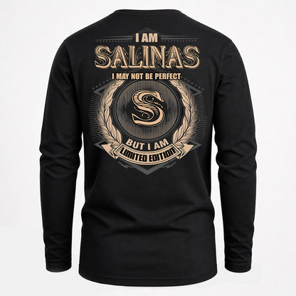 SALINAS PH55-T25-Personalized Name Quote Apparel “I Am NAME May Not Be Perfect But I Am Limited Edition”
