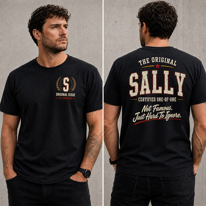 SALLY W68-F2-168 – Personalized Original Issue Apparel “The Original NAME Certified One-of-One"