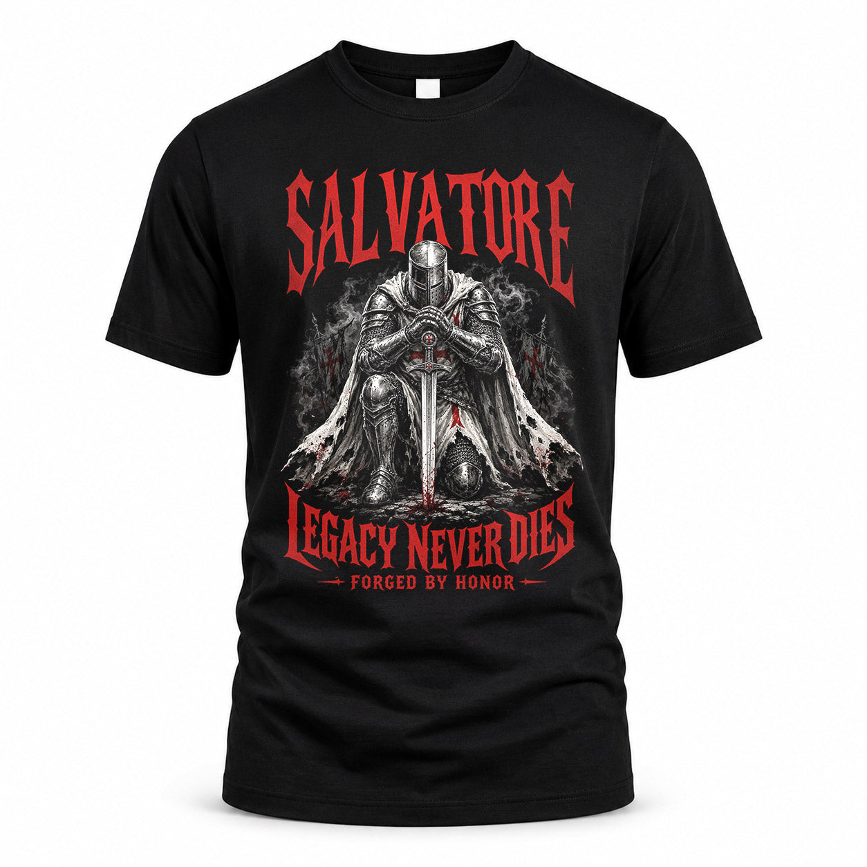 SALVATORE HS90-K04-109 - NAME Legacy Never Dies Forged By Honor Personalized Knight